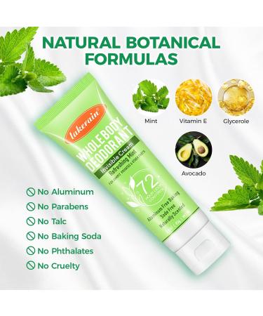 Whole Body Deodorant for Women Luxsea Aluminum Free Deodorant Lotion for Men Armpit Deodorant Cream for 72 Hour Odor Control Refreshing Mint Deodorant Antiperspirant Clear Gel Baking Soda Free - Buy Online on SooperMarket.com
