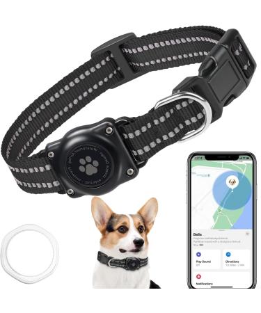 GPS Tracker for Dogs Mini GPS Dog Tracker with Dog Collar No Monthly Fees Pet Tracking Waterproof Collars (iOS Only) Works with Apple Find My Dogs GPS Portable Anti Lost Tracking Device