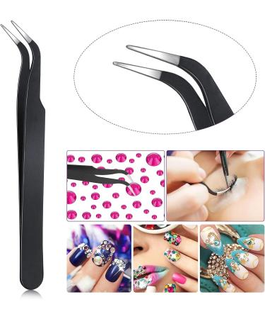 Rhinestone Picker Tool Wax Pencil Set - 2 Dual-Ended Pens with Extra Tips and Nail Art Tweezer for DIY Crafts - Buy Online on SooperMarket.com