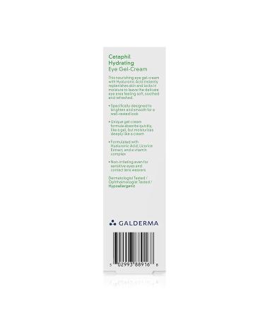Cetaphil Hydrating Eye Gel-Cream with Hyaluronic Acid - 0.5 fl oz (14 ml) - Moisturize & Refresh Eyes - Buy Online on SooperMarket.com