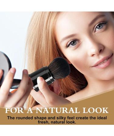 Soft Powder Makeup Brush for Face Mushroom Shaped Blusher Brush for Cheeks retractable Brush for All Face Makeup & Foundation Mineral Make up Foundation or Nail Arts Dust Clean (Black) - Buy Online on SooperMarket.com