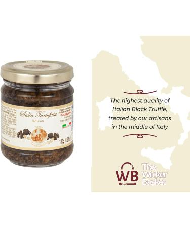TerraSanpietrese Italian Black Truffle Sauce with Champignon Mushrooms & Black Olives - 180g (Pack of 1) - Buy Online on SooperMarket.com