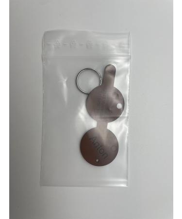 Customizable Brown Dog Pocket with Push Button Engraving - Round Pear Design | Synthetic Leather | Double-Sided Engraving | 30mm Diameter | Perfect for Pet Lovers - Buy Online on SooperMarket.com