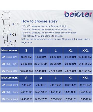 Medical Compression Stockings for Men & Women | Thigh Support 20-30 mmHg for Varicose Veins & Edema Beer Beige Klein - Buy Online on SooperMarket.com