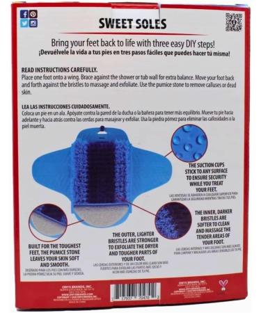 Pumice Stone Foot Scrubber Shower Mat - Anti-Slip Design for Foot Care | Exfoliate Dead Skin & Calluses for Baby Soft Feet - Onyx Professional - Buy Online on SooperMarket.com
