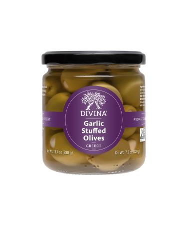 Divina All-Natural Garlic-Stuffed Olives, 13.4 Ounce