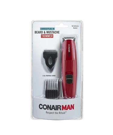 ConairMAN Beard & Mustache Trimmer for Men - Corded Plug-In - Best Trimmer for Precision Grooming - Buy Online on SooperMarket.com