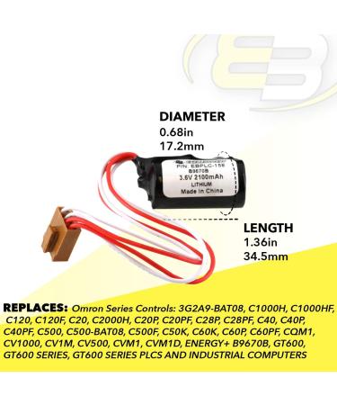 Buy 3.6V PLC Computer Backup Battery - Replaces COMP-158 & More | International Shipping - Buy Online on SooperMarket.com