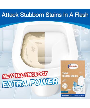Eco-Friendly Toilet Cleaner Strips | 120 Quick Foaming Sheets - Biodegradable Plastic-Free Ocean Dew Scent - Buy Online on SooperMarket.com