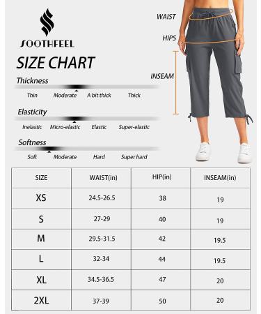 Soothfeel Women's Cargo Capris Pants - Lightweight Quick Dry Summer Pants | 6 Pockets, Ideal for Travel & Hiking | Casual Black X-Large - Buy Online on SooperMarket.com