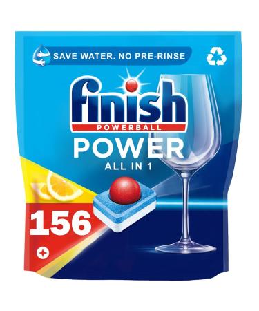 6 x 26 Finish Powerball All In One Lemon Dishwasher Tablets Total 156