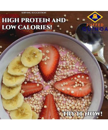 Puffed Quinoa 1.5 lb - Organic & Kosher Certified, High Protein, Vegan, Gluten Free, No GMOs | Ready to Eat - Buy Online on SooperMarket.com