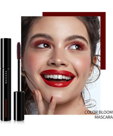 Joyeee Coloured Mascara Waterproof Brown Mascara Voluminous 4pcs 4D Silk Fiber False Lash Effect Tubing Mascara Eyelash Comb Volume Length Long Lasting Smudge Proof Lashes Make Up for Women Girl #043 - Buy Online on SooperMarket.com