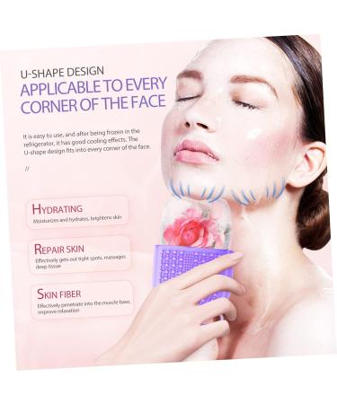 Beauty Face Ice Tray & Icing Roller - Silicone Face Massage Tool for Radiant Skin - 13x6.5x5.5CM - Violet - Buy Online on SooperMarket.com