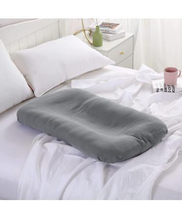 HOMBYS Muslin Baby Lounger Cover 2 Pack - 100% Cotton Slipcover for Infant Pillow (Blue & Grey) - Buy Online on SooperMarket.com