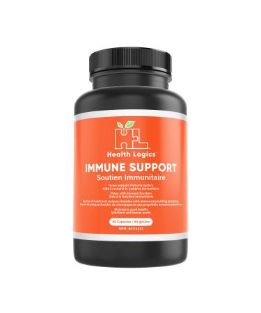 Health Logics Immune Support Formula - Vitamin C Vitamin D Zinc L-Lysine Echinacea Elderberry 30-Day Supply