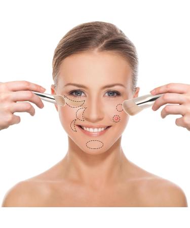 Bewudy 2 Pcs Concealer Brush Angled Concealer Brushes for Under Eye Precision Face Blending Blush Brush Foundation Concealer for Dark Circles Make up Nose Contour Brush Applicator - Buy Online on SooperMarket.com