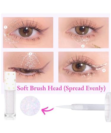 Geeneiya Liquid Glitter Eyeshadow - Korean Under Eye Shadow, Long Lasting & Quick Drying - Colorful Galaxy 01 - Buy Online on SooperMarket.com