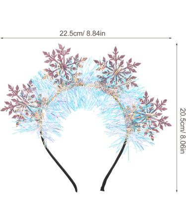 Christmas Snowflake Headbands Glitter Tinsel Headbands Sparkling Christmas Hair Hoop Headpiece Xmas Holiday Favors for Women Costume Pink - Buy Online on SooperMarket.com
