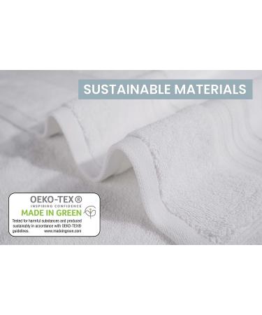 Bennett and Shea 12-Piece Luxury Washcloths - Odor Resistant Anti-Microbial Bath Towels - 13 x 13 Premium, Highly Absorbent, Quick Dry, Extra Soft Towel Set in Bright White - Buy Online on SooperMarket.com