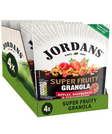 Jordans Granola Super Fruity | Breakfast Cereal | High Fibre | 4 PACKS of 500g FRUITY 500G (Pack of 4)