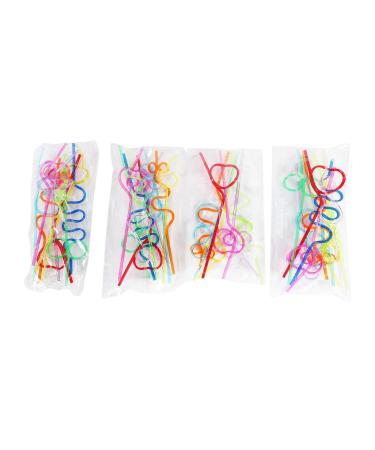 Ieegkit Children's Curly Party Straws Crazy Party Straw Curling Novel Straws for Party Bag fillings 36 Pieces