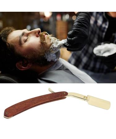Men's Beard Knife Holder | Ergonomic & Foldable Metal Design - Premium Stainless Steel & Solid Wood | Perfect for Gentleman's Grooming - Buy Online on SooperMarket.com