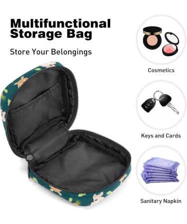 Small Pets Pattern Sanitary Napkin Storage Bag | Menstrual Cup Pouch | Nursing Pad Holder | Portable Period Bag for Women and Teen Girls | Multi-colored - Buy Online on SooperMarket.com