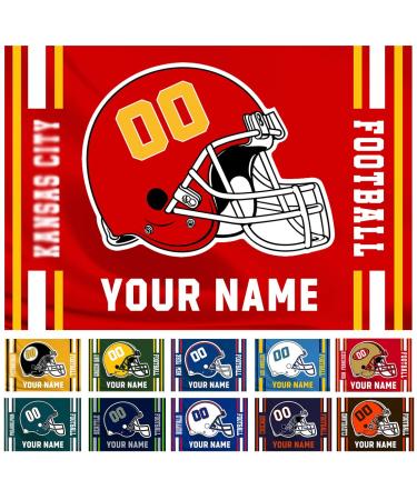 Bysincy Custom Football Diamond Painting with Name and Number  Customized Sports Fan Flag Painting with Helmet  Personnalized Football Diamond Art for Home Wall Decor (32 Design Styles)