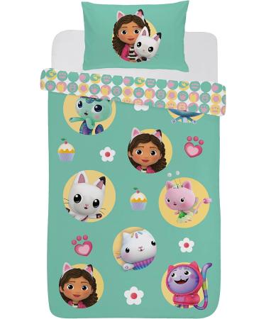 Coco Moon Gabby's Dollhouse Soft Reversible Bedding Set for Toddlers - Single Size Duvet Cover and Pillow - Ideal Prime Gift - Buy Online on SooperMarket.com