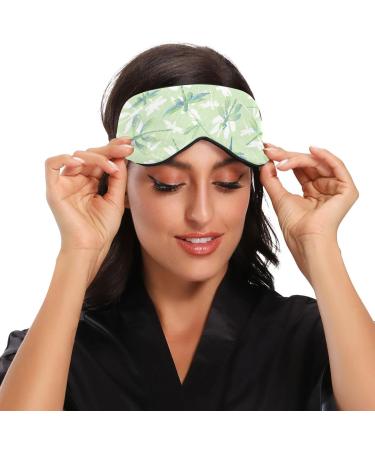 Haskirky Light Blocking Eye Mask | Adjustable Breathable Adult Men and Women | Ideal for Travel, Yoga, Meditation - Dragonflies Design - Buy Online on SooperMarket.com