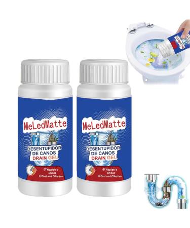 Toilet Unclogging Deodorizer Powerful Pipe Dredging Agent Pipeline Dredging Agent Toilet Bowl Clog Remover All-purpose Drain Cleaner for Kitchen Toilet (2 Pcs)