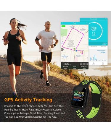 Wafa Fitness Tracker with Heart Rate Blood Pressure Monitor - Waterproof Smart Watch for Kids Women and Men - Activity Tracking Pedometer Watch - Green - Buy Online on SooperMarket.com
