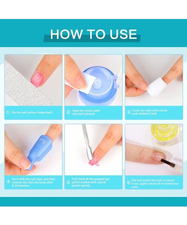 Morovan Gel Nail Polish Remover Kit - Professional Non Acetone Gel Soak Off Remover Set with Cuticle Pusher and Nail Remover Clips - 15 Piece Set - Buy Online on SooperMarket.com