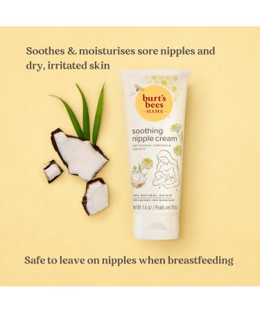 Burt's Bees Nipple Cream 39.6g: Soothing Balm for Breastfeeding, Sore Nipples & Cracked Skin - Buy Online on SooperMarket.com