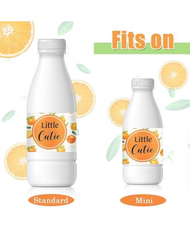 48 Pieces Little Cutie Baby Shower Water Bottle Labels - Waterproof Oranges Bottle Wrappers for Unisex Baby Shower Favors - Buy Online on SooperMarket.com