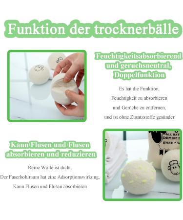 Luckaide 8-Piece Wool Dryer Balls for Tumble Dryers | 100% Natural Reusable Dryer Balls for Down Jackets & Tennis Ball Drying | Eco-Friendly Laundry Solution - Buy Online on SooperMarket.com