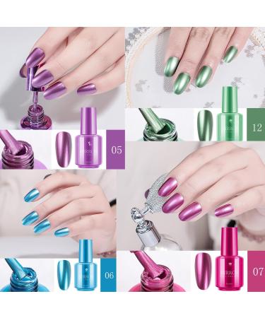 Miiro Glitter Nail Polish Glitter Nail Polish Glimmer Varnish Shiny Shimmer Manicure Varnish 6 Colours - Buy Online on SooperMarket.com