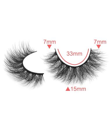 10 Pairs of EYDEVRO Natural Mink Eyelashes | Fluffy Wispy 15mm Cluster Extensions | C & D Curl Volume False Lashes with Cotton Band - Buy Online on SooperMarket.com