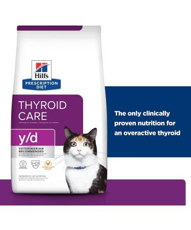 Hill's Prescription Diet y/d Thyroid Care Cat Food 8.5 lb - Supports Thyroid Health - Pack of 1 - Buy Online on SooperMarket.com