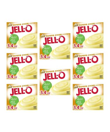 Jell-O Banana Cream Instant Pudding and Pie Filling 96 g | Pack of 8
