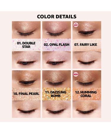 COLORGRAM Milk Bling Shadow 02 Opal Flash | Liquid Glitter Eyeshadow 3.2g - Long-Lasting Shimmer for Daily Makeup - Buy Online on SooperMarket.com