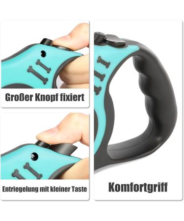 5M Retractable Dog Leash - Extendable Automatic Leash for Small Animals | Blue Dog Leash Kit - Buy Online on SooperMarket.com