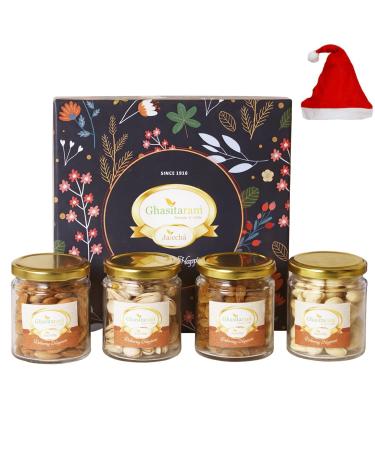 Jaiccha Ghasitaram Christmas Gifts Ghasitaram Hamper Box with Dryfruit Jars Ghasitaram Hamper Box with Dryfruit Jars Cap
