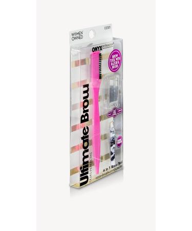 Onyx Professional 4 in 1 Eyebrow Kit - Brush Razor Comb Tweezers & Mini Mirror - Essential Makeup Tool for Perfect Brows - International Shipping Available - Buy Online on SooperMarket.com