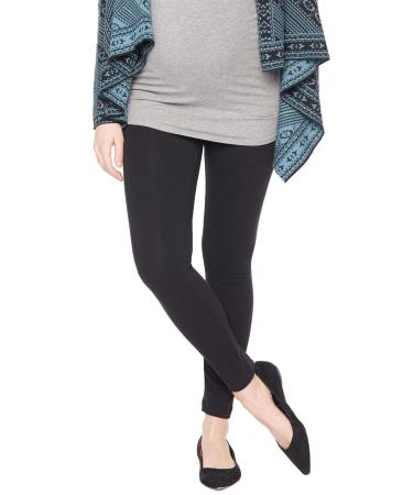 Motherhood Maternity Women's Essential Stretch Full Length Secret Fit Belly Leggings XS Black