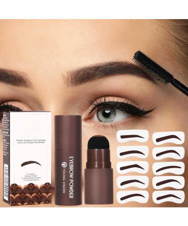 Shenrongtong Eyebrow Stamp & Shaping Kit - Waterproof Light Brown Eyebrow Template & Powder for Beginners - Buy Online on SooperMarket.com