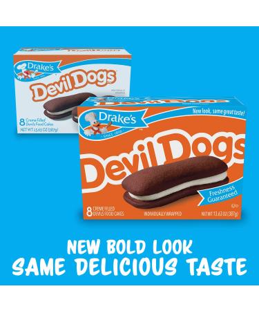 Drake's Devil Dogs 32 Individually Wrapped Devils Food Cakes - 8 Count (Pack of 4) - Buy Online on SooperMarket.com
