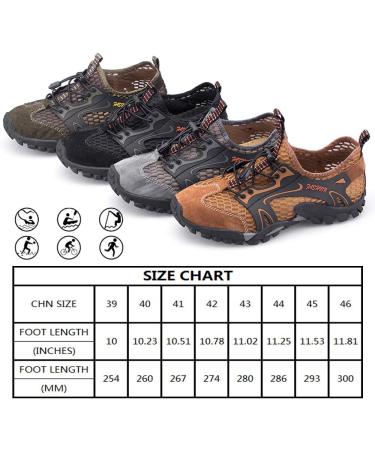 VTASQ Men's Hiking Shoes - Lightweight Breathable Outdoor Sports Sandals Anti-Slip Trekking Footwear - EU Size 44 Gray - Buy Online on SooperMarket.com