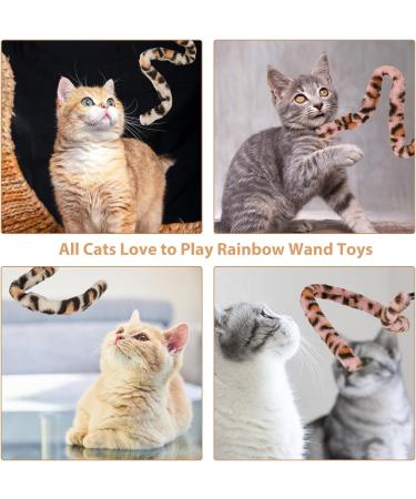 Jeffdad 2-Piece Interactive Cat Wand Toy Interactive Cat Wand Leopard Ribbon Toy fits most cats and kittens - Buy Online on SooperMarket.com